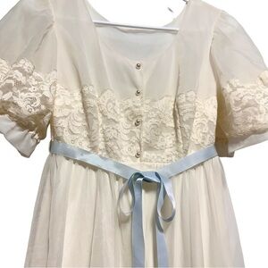 Vintage 70s LINDA Lace Maxi Set | Prairie Bridal Cottagecore Coquette